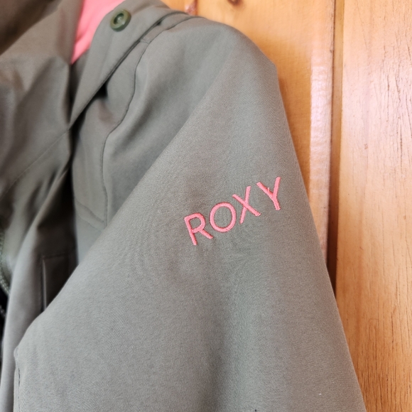 ROXY Girls Winter Ski Jacket, Army Olive Green, Size 12 / Large - Picture 3 of 4